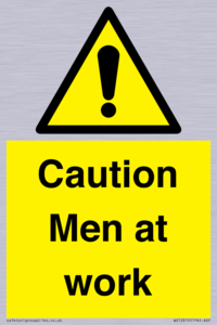 Caution Men at work